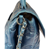 Chanel Blue Quilted Calfskin Large Convertible Boy Two-Way Bag 2012