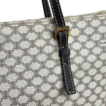 Celine White Macadam Coated Canvas Tote Bag