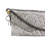 Chanel Vintage Metallic Silver Quilted Tassel Flap Bag 1997