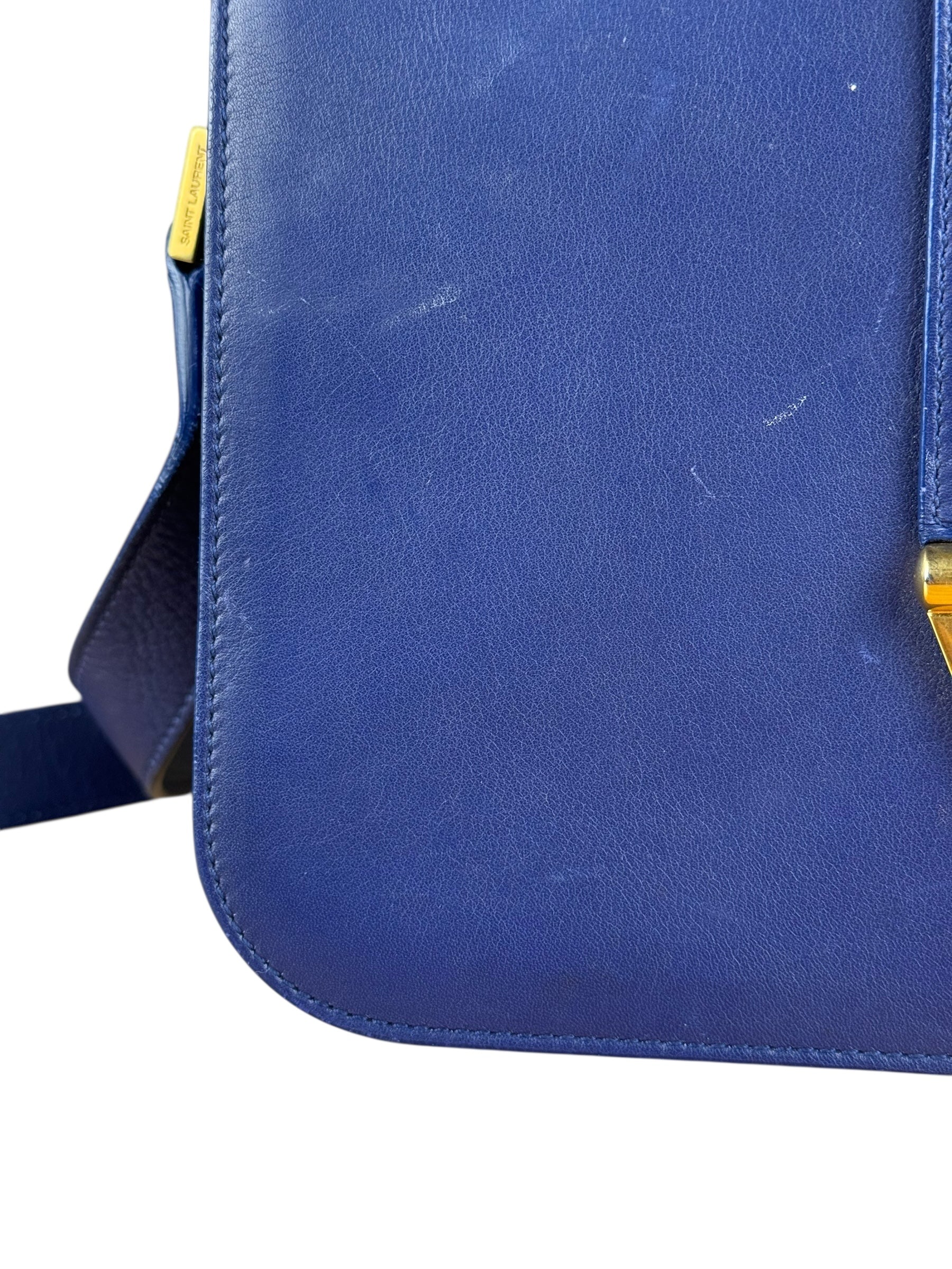 Saint Laurent Chyc Royal Blue Leather Crossbody