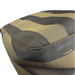 Fendi Green/Black Leather Trim Pequin Stripe Hobo Bag