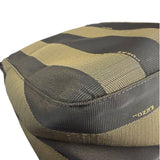 Fendi Green/Black Leather Trim Pequin Stripe Hobo Bag