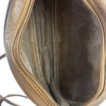 Fendi Vintage Brown PVC Leather Zucca Crossbody Bag