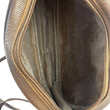 Fendi Vintage Brown PVC Leather Zucca Crossbody Bag