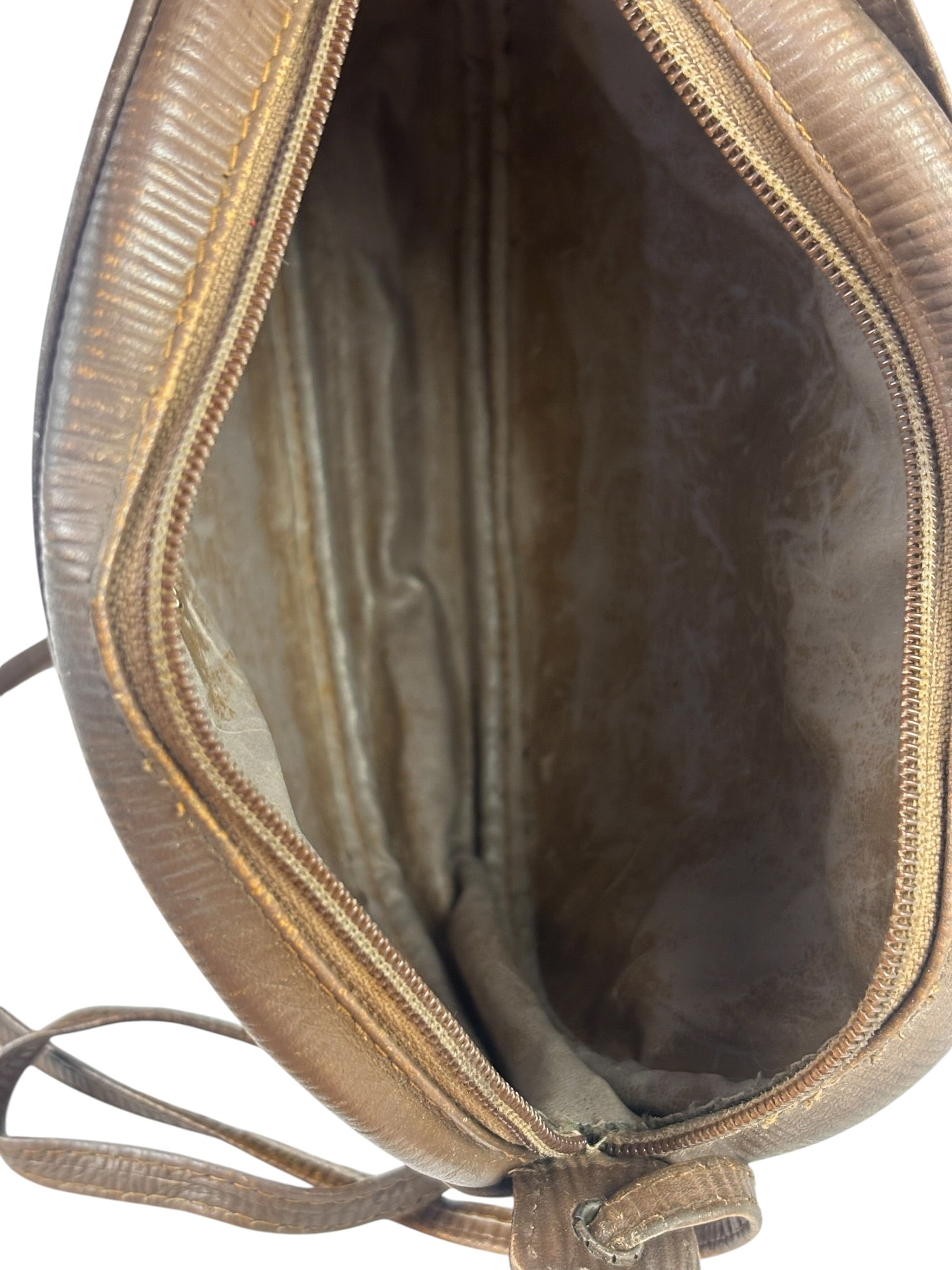 Fendi Vintage Brown PVC Leather Zucca Crossbody Bag