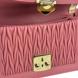 Miu Miu Pink Confidential Nappa Matelassè Leather Shoulder Bag