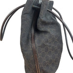 Gucci GG Denim leather Trim Gifford Tote Bag