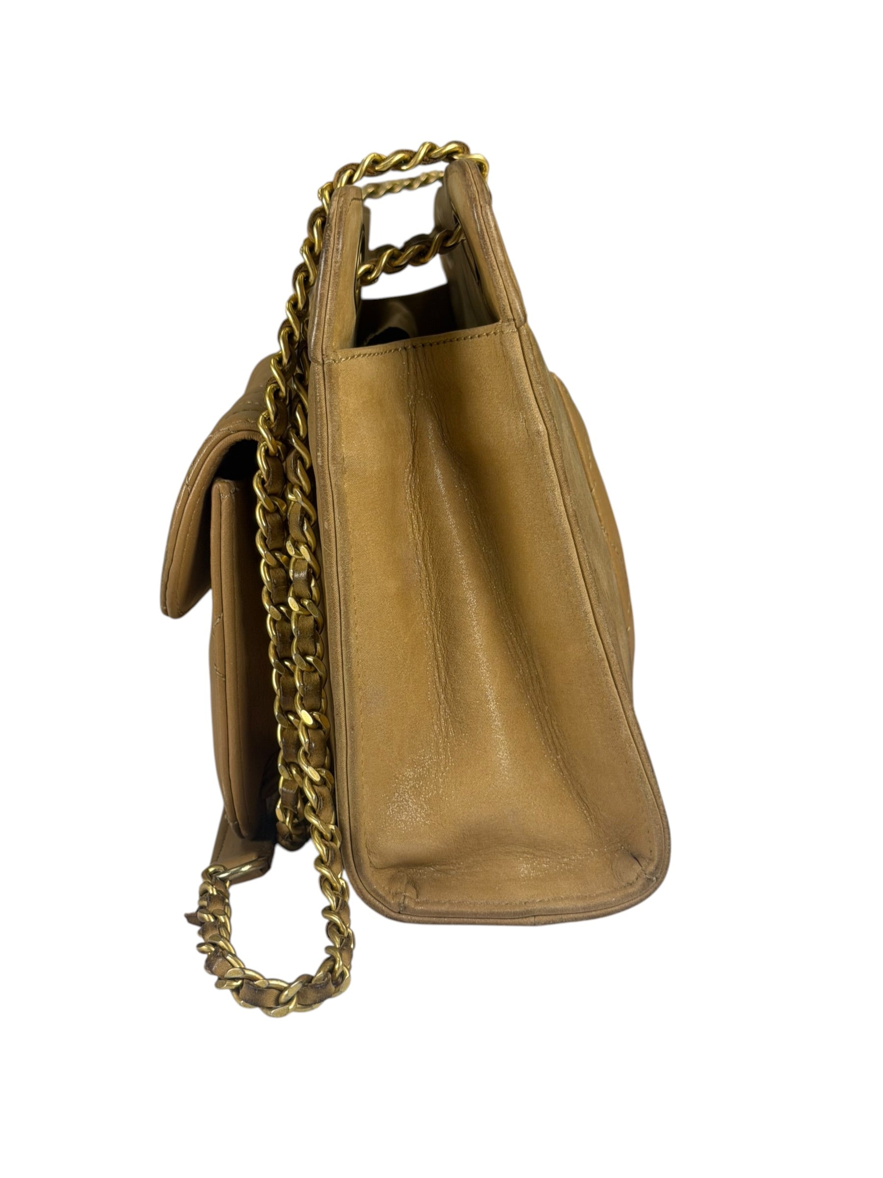 Chanel Brown Lambskin Front Pocket Shoulder Bag 2011