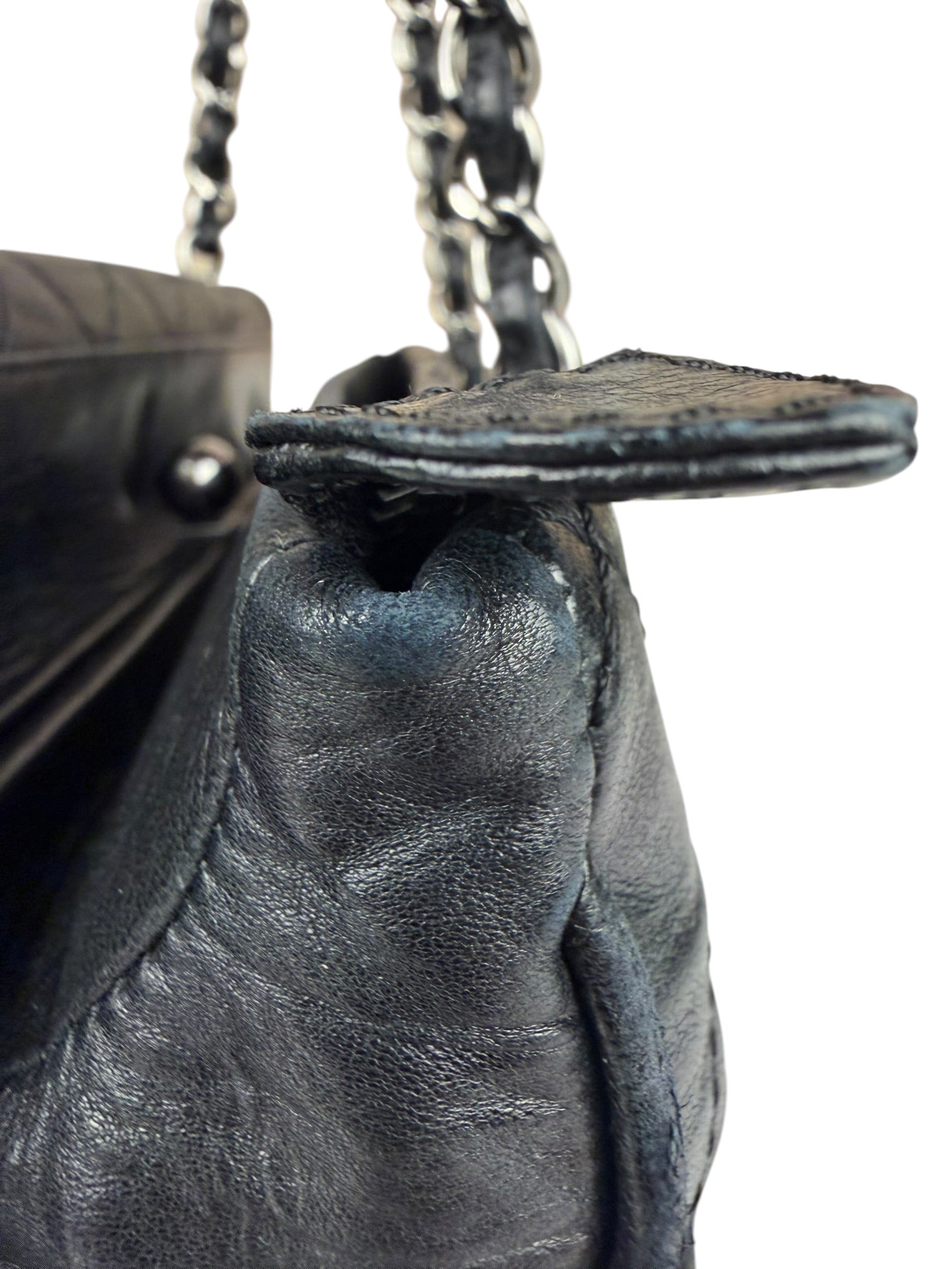 Chanel Black Calfskin Ritz Flap Bag 2007