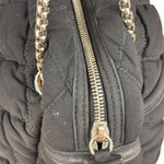 Chanel Black Quilted Satin Chain Shoulder Bag 2008