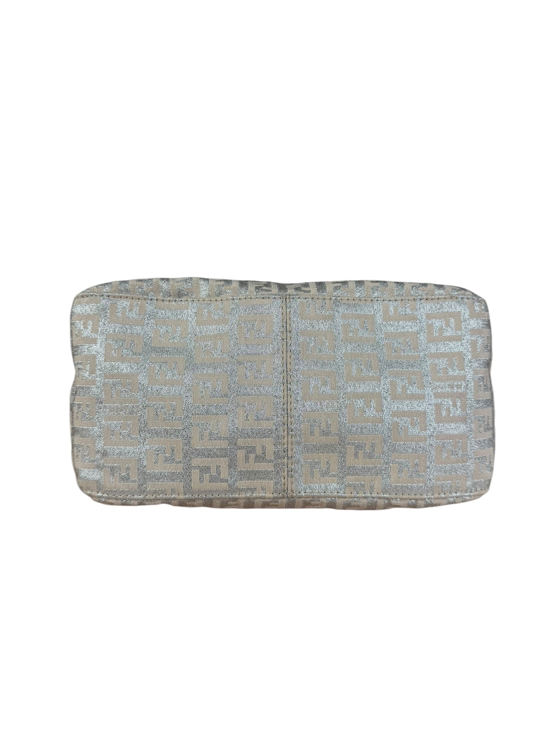 Fendi Vintage Metallic Jacquard Mini Baguette