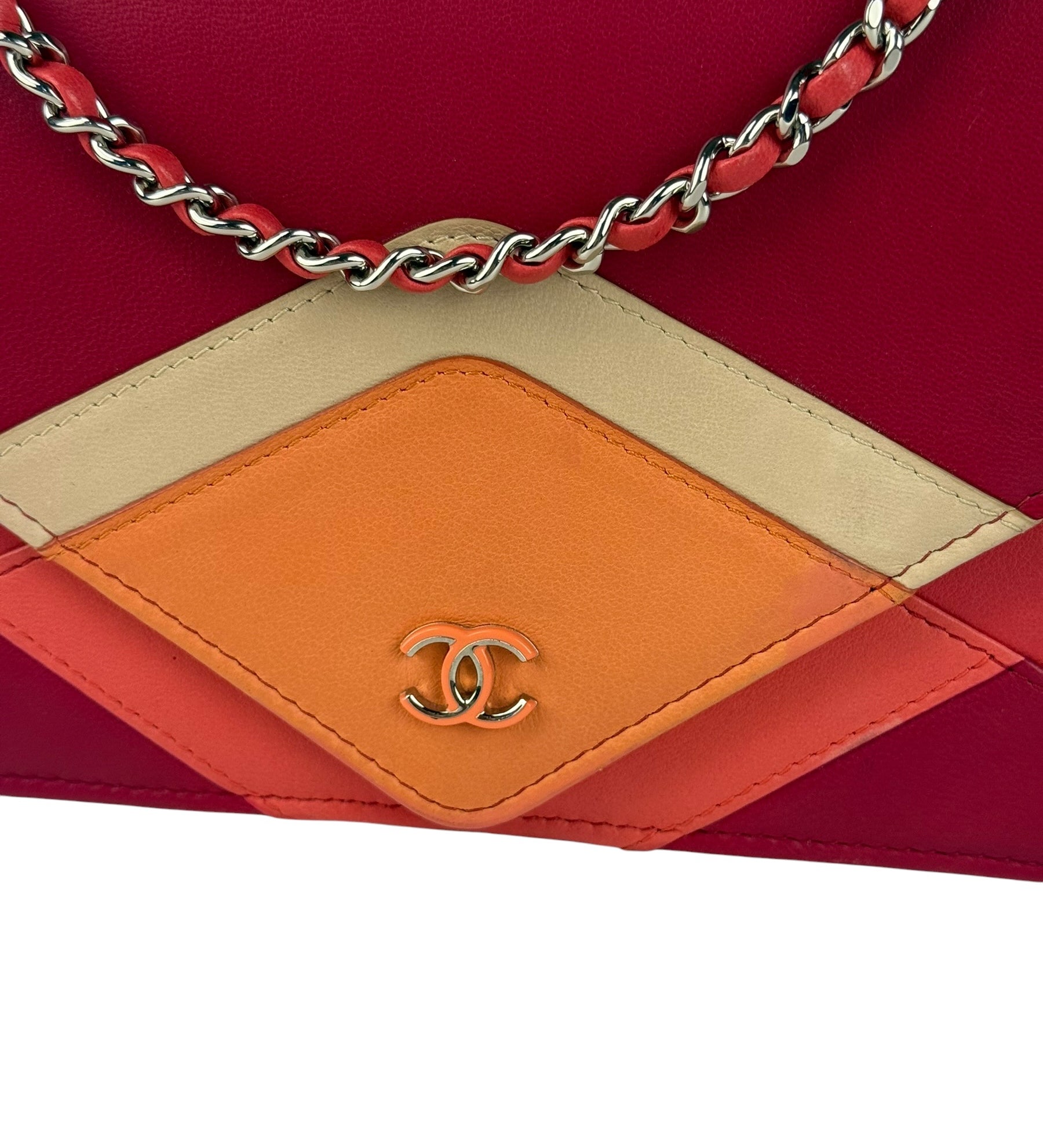 Chanel Pink Leather Wallet on Chain Crossbody Bag 2017