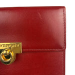 Givenchy Vintage Red Leather Trifold Wallet