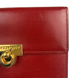 Givenchy Vintage Red Leather Trifold Wallet