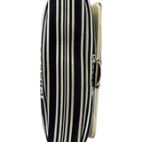 Chanel Black/White Leather Trim/Cloth Venise Biarritz Flap Bag 2019