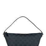 Gucci GG Vintage Black Canvas Monogram Boat Pochette