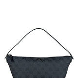 Gucci GG Vintage Black Canvas Monogram Boat Pochette