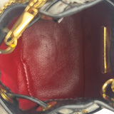 Prada Black Patent Leather Mini Chain Pouch