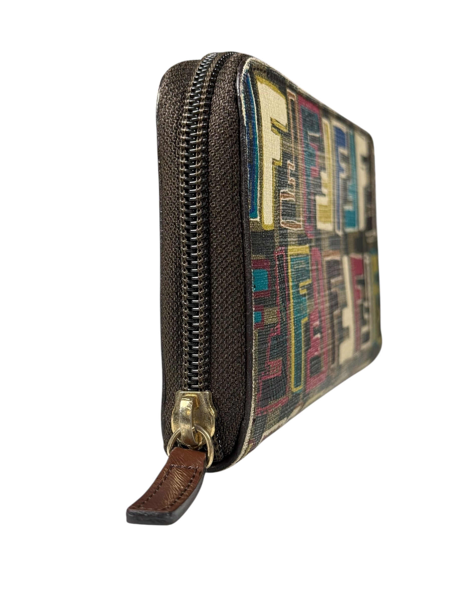 Fendi Zucca Spalmati FF Multicolor Long Wallet