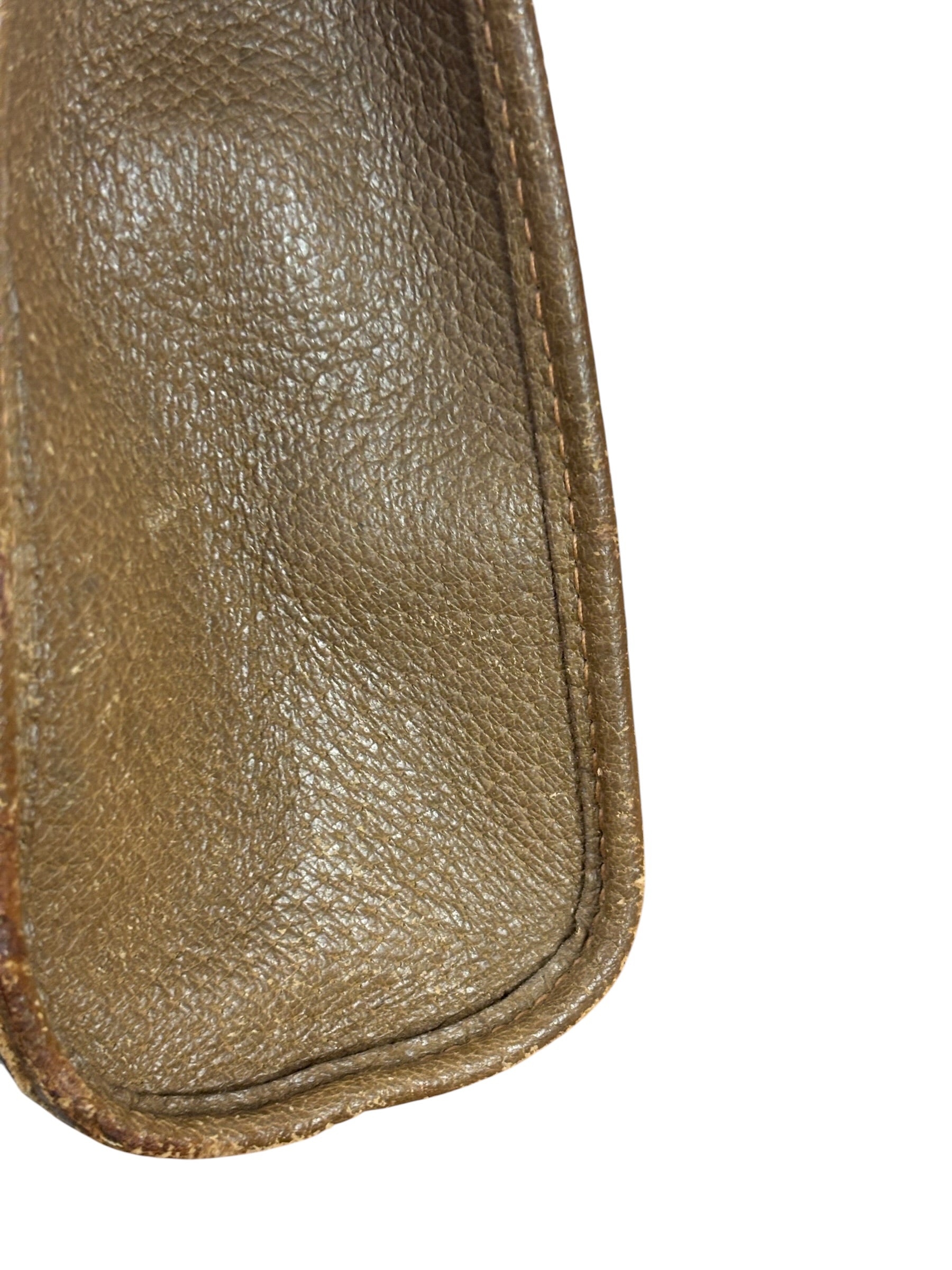 Gucci Brown Leather Trim GG Accessory Collection Clutch
