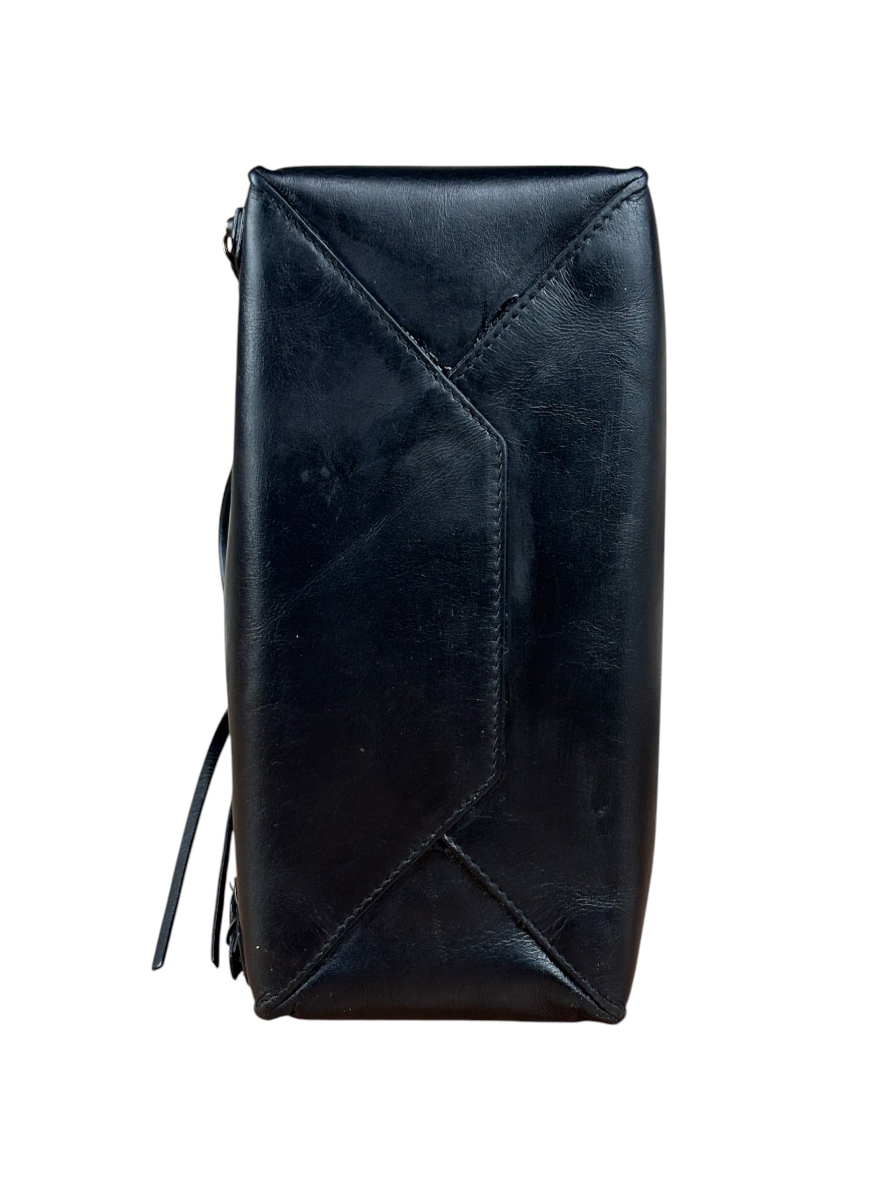 Balenciaga Black Leather Papier A4 Tote Bag