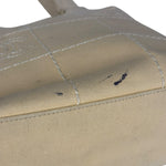Chanel Vintage Beige Canvas Quilted Chocolate Bar Tote 2003