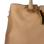YSL Vintage Classic Y Cabas Peach Leather 2Way Handbag