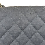 Chanel Blue Jersey Classic Flap Shoulder Bag 2009
