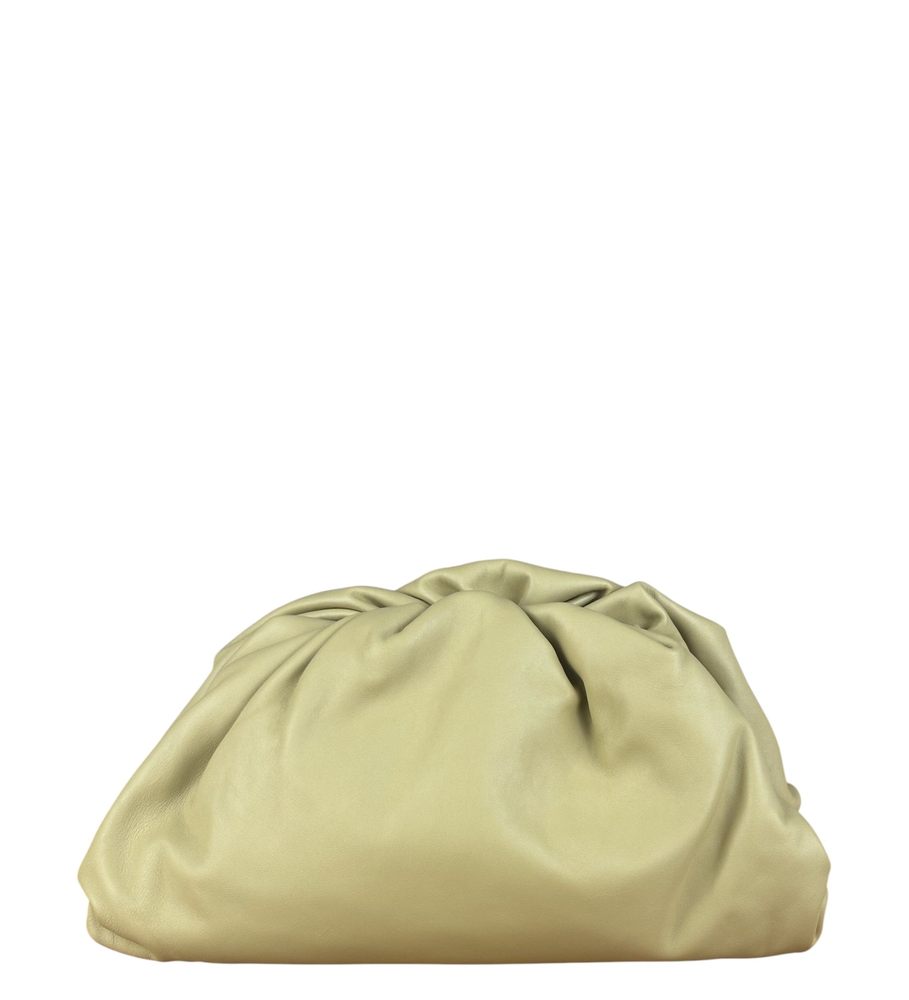 Bottega Veneta Beige Leather Pouch Clutch