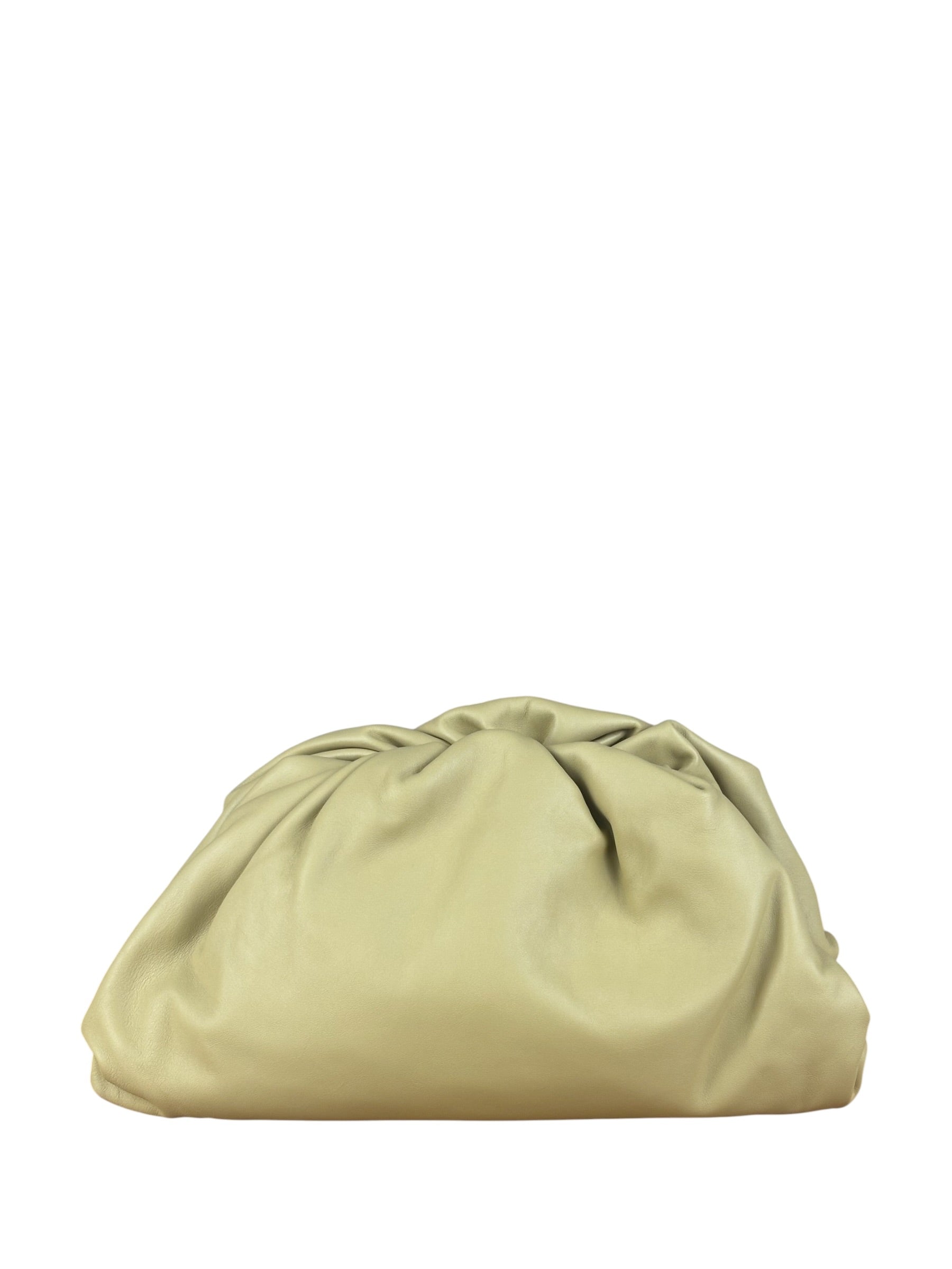 Bottega Veneta Beige Leather Pouch Clutch
