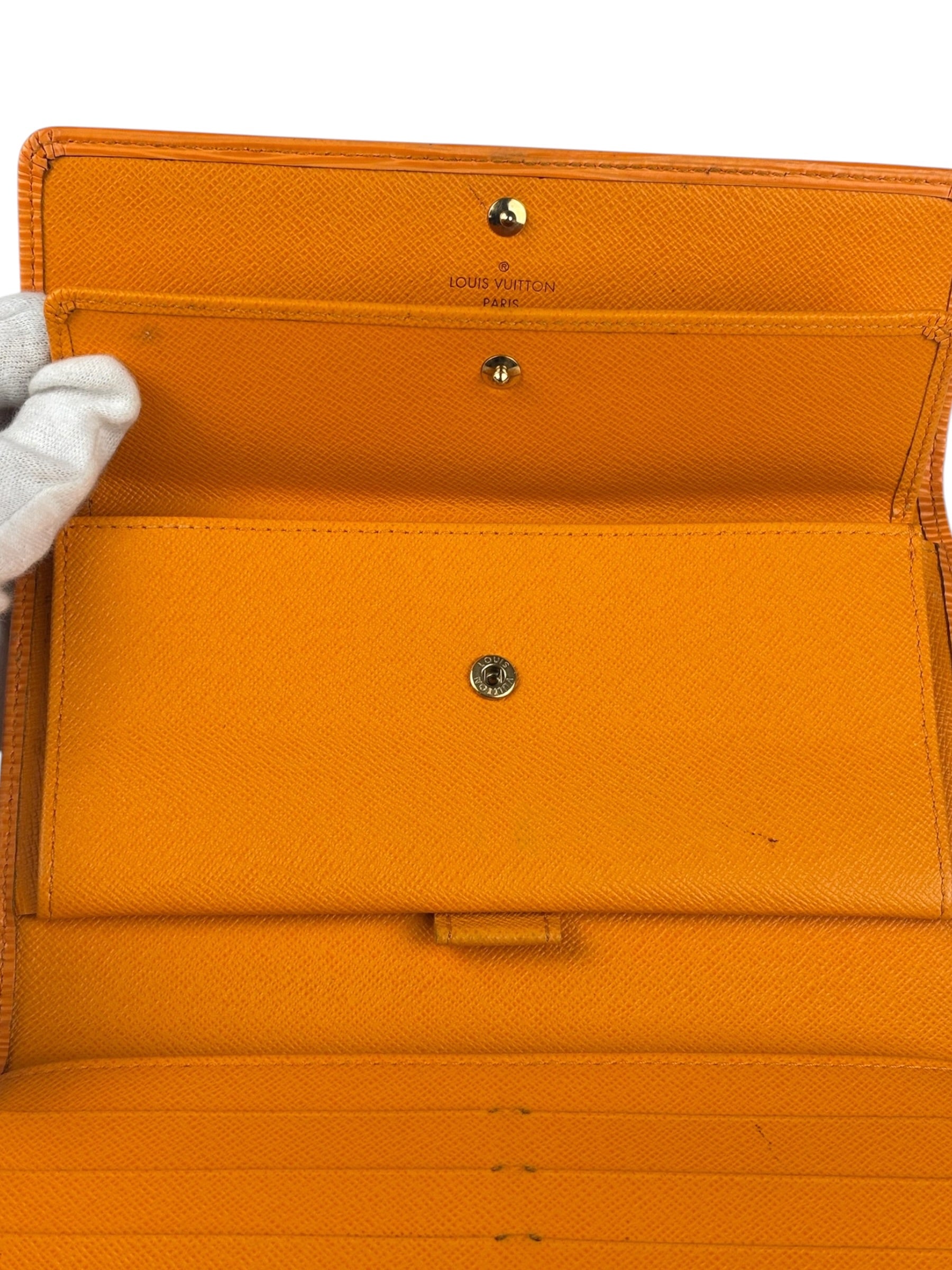 Louis Vuitton Orange Hue Epi Leather Wallet