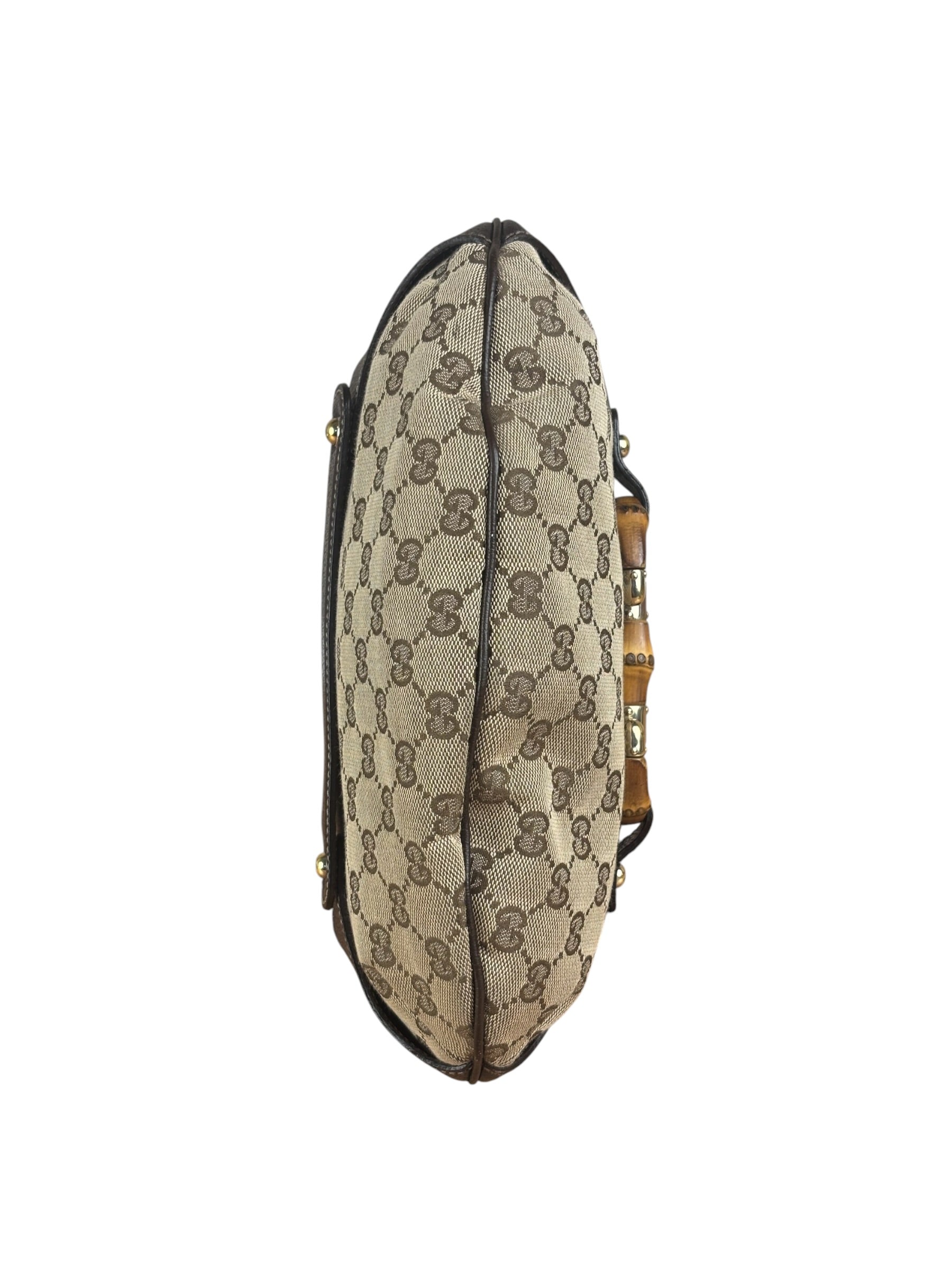 Gucci GG Canvas Bamboo Horsebit Amalfi Hobo