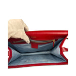 Gucci Red Leather GG Ring Shoulder Bag