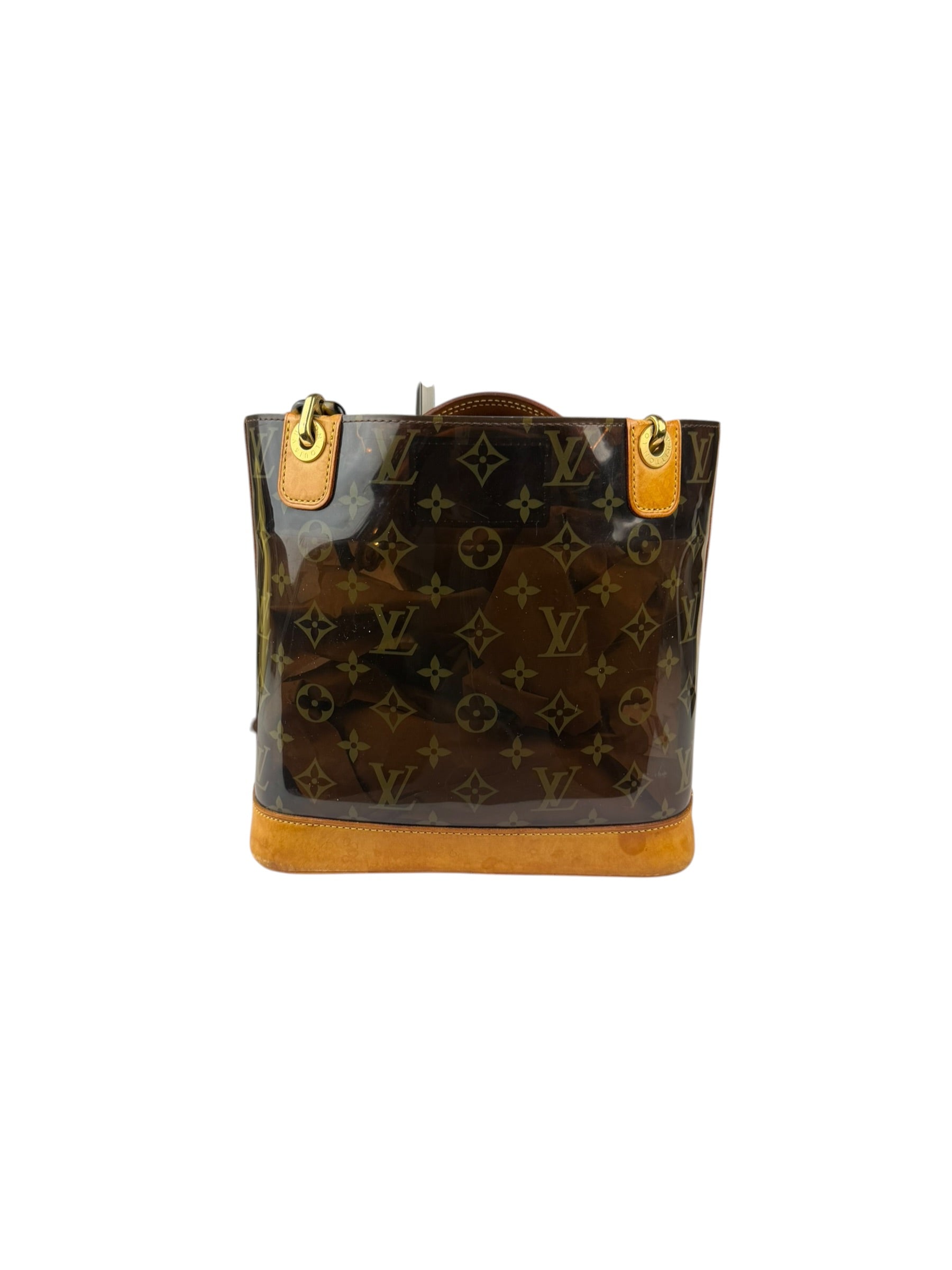 Louis Vuitton Black Vinyl/Leather Trim Cabas Ambre Tote PM