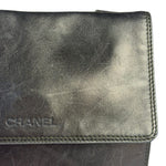 Chanel Vintage Metallic Bronze Lambskin Logo Messenger Bag 1997