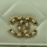 Chanel Green Quilted Leather 19 Flap Chain Card Holder 2021