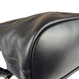 Givenchy Vintage Black Leather Nightinagale Braided Handles Hobo Bag