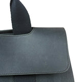 Hermes Black Canvas Leather Valparaiso Handbag