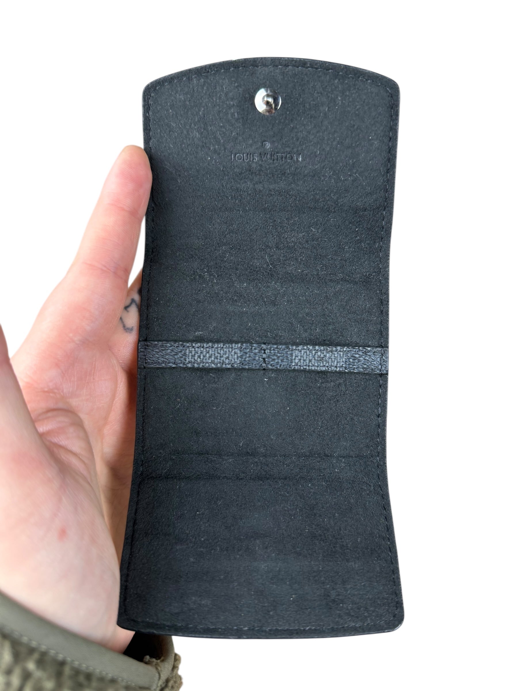 Louis Vuitton Damier Graphite Cuff Links Pouch