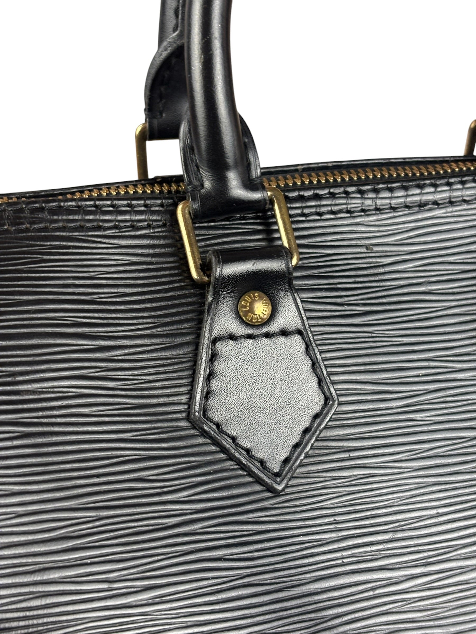 Louis Vuitton Vintage Black Epi Leather Speedy Hand Bag 25
