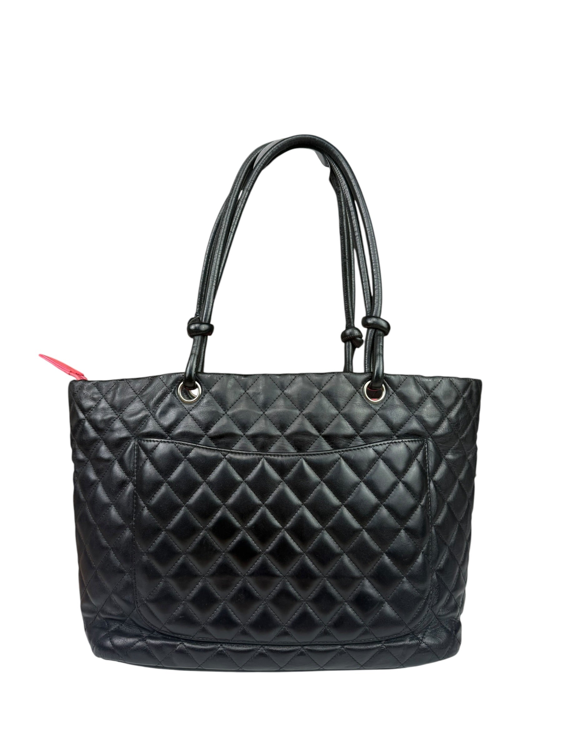 Chanel Black Quilted Leather Ligne Cambon Tote Bag 2004