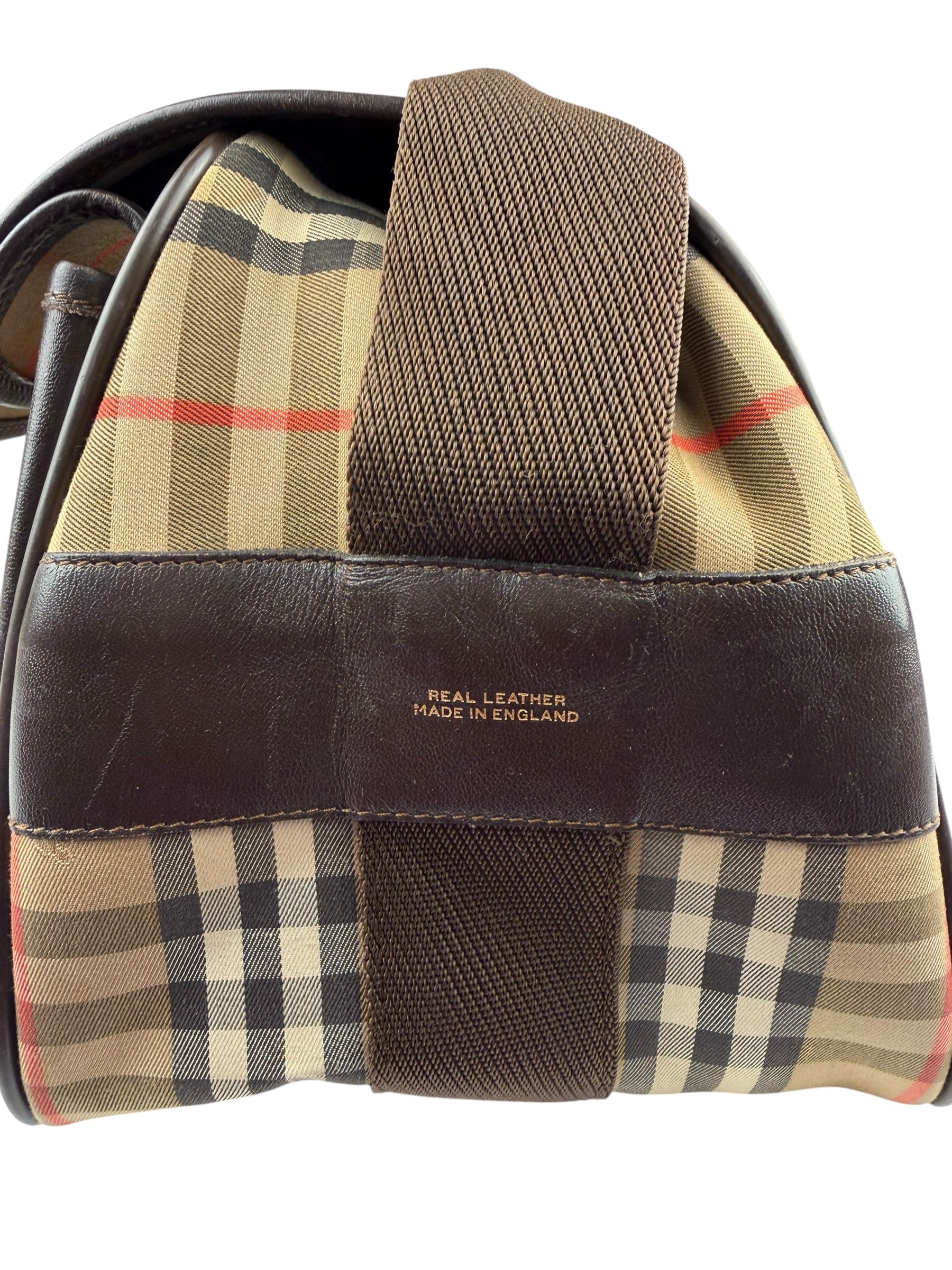 Burberry Vintage Beige/Dark Brown House Shoulder Bag