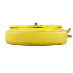 Chanel Yellow Chevron Flap Chain Shoulder Bag 2015
