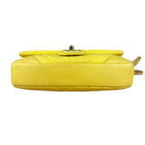 Chanel Yellow Chevron Flap Chain Shoulder Bag 2015