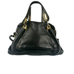 Chloe Black Leather Paraty Shoulder Bag