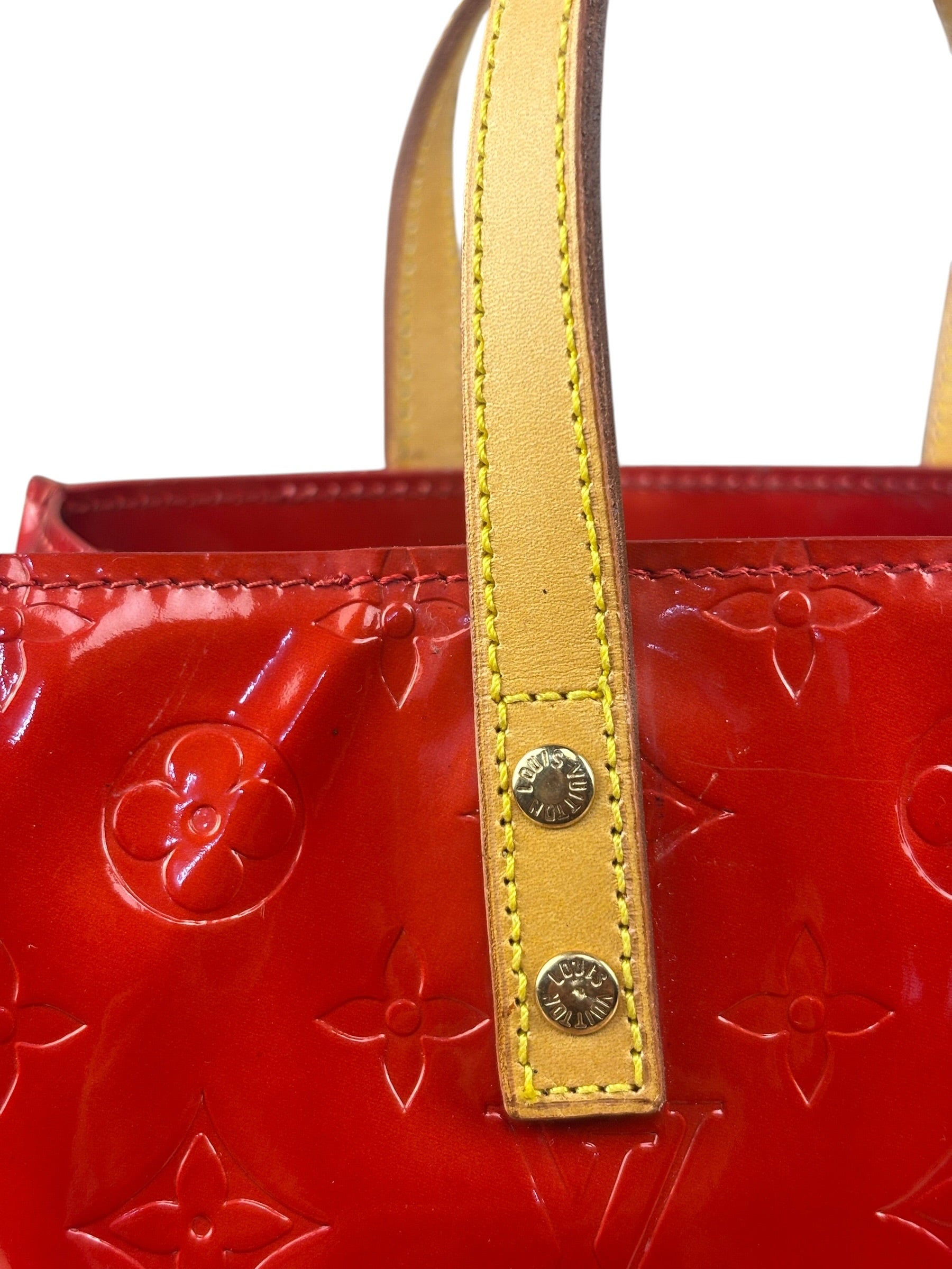Louis Vuitton Vintage Rouge Monogram Vernis Reade Tote Bag PM