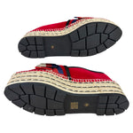 Gucci Red Velvet Pilar Platform Espadrilles