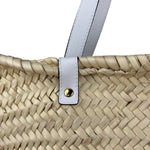 Versace Wicker Woven White Medusa Top Handle Tote