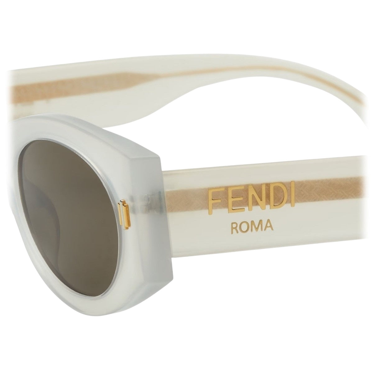 Fendi Roma 21E Ivory Oval Sunglasses