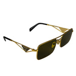 Prada Black/Gold PR A52S Rectangular Sunglasses